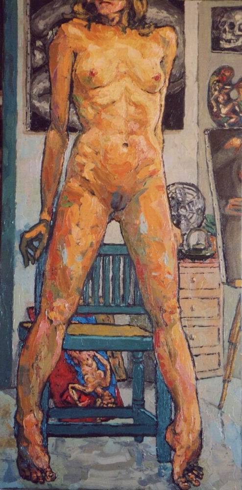 Nude, oil on canvas. Magali. 